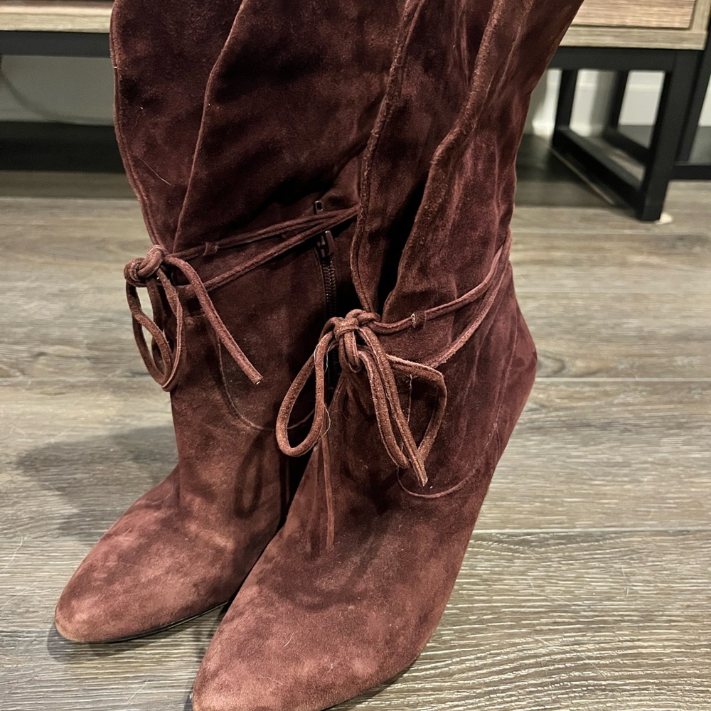 Lord & Taylor Burgundy Heeled Boots